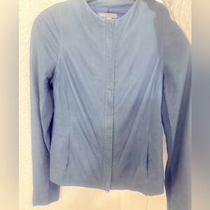 Vince leather jacket blue